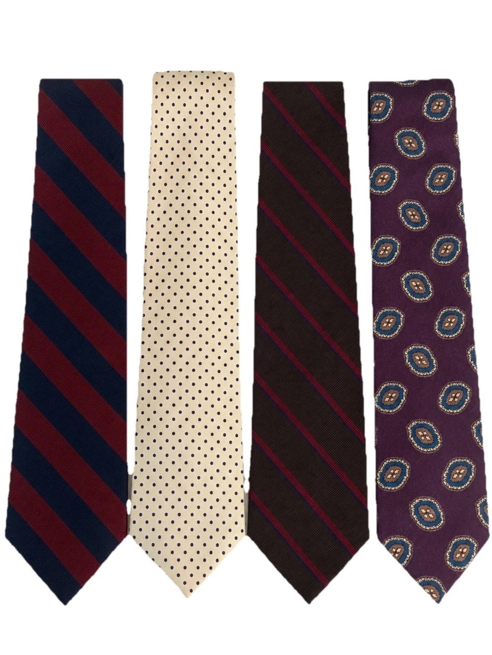Brooks  Brothers Polo Silk Ivy Prep Vintage Designer Tie Lot 80s/90s Silk